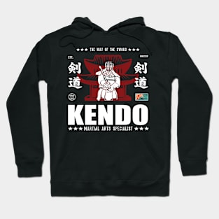 Cool Kendo Martial Arts Design With Kanji Hoodie